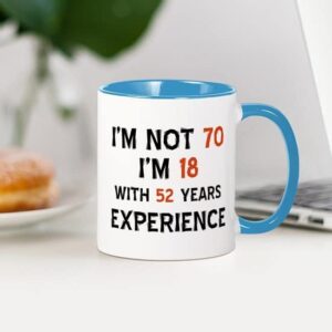 CafePress 70 Year Old Designs Mug Ceramic Coffee Mug, Tea Cup 11 oz