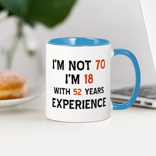 CafePress 70 Year Old Designs Mug Ceramic Coffee Mug, Tea Cup 11 oz