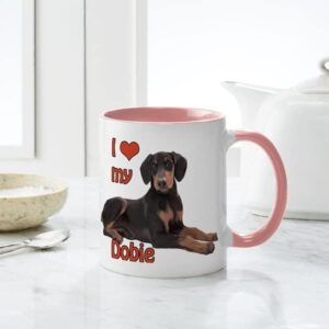 CafePress I Heart My Doberman Mug Ceramic Coffee Mug, Tea Cup 11 oz