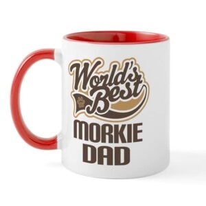 cafepress morkie dog dad mug ceramic coffee mug, tea cup 11 oz