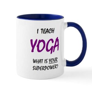 cafepress teach yoga mug mugs ceramic coffee mug, tea cup 11 oz