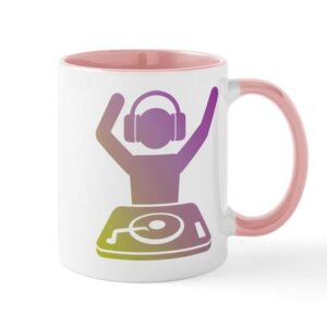cafepress colorful dj mug ceramic coffee mug, tea cup 11 oz