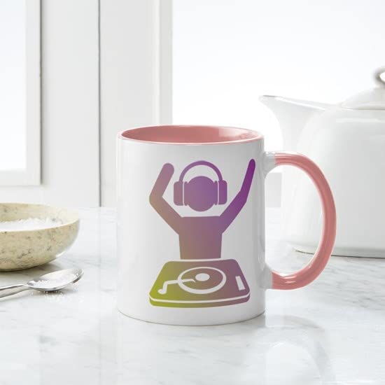 CafePress Colorful DJ Mug Ceramic Coffee Mug, Tea Cup 11 oz