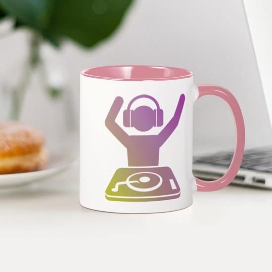 CafePress Colorful DJ Mug Ceramic Coffee Mug, Tea Cup 11 oz