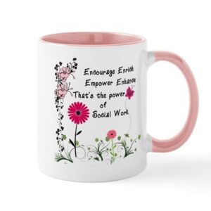 cafepress the power of social work mugs ceramic coffee mug, tea cup 11 oz