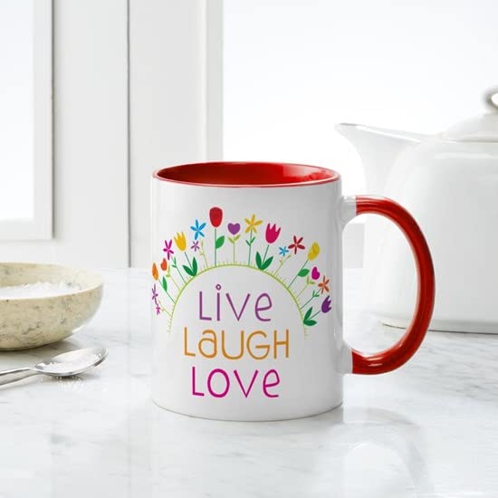 CafePress Live Laugh Love Mug Ceramic Coffee Mug, Tea Cup 11 oz