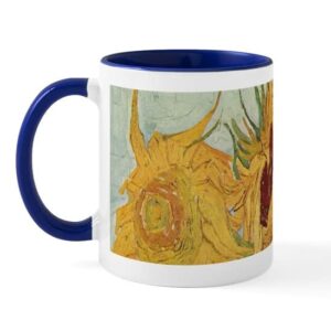 CafePress Van Gogh Sunflowers Wraparound Mug Ceramic Coffee Mug, Tea Cup 11 oz