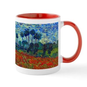 cafepress van gogh poppy field mug ceramic coffee mug, tea cup 11 oz