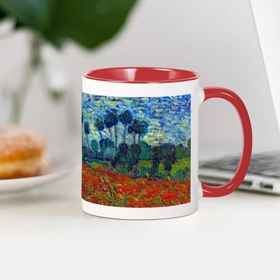 CafePress Van Gogh Poppy Field Mug Ceramic Coffee Mug, Tea Cup 11 oz