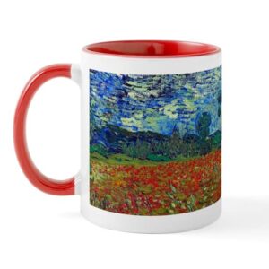 CafePress Van Gogh Poppy Field Mug Ceramic Coffee Mug, Tea Cup 11 oz