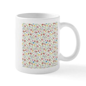 cafepress peanuts snoopy spring pattern ceramic coffee mug, tea cup 11 oz