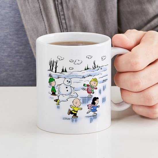 CafePress Peanut Gang Snow Scene Ceramic Mug Ceramic Coffee Mug, Tea Cup 11 oz