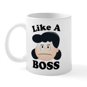 cafepress peanuts emoji like a boss ceramic coffee mug, tea cup 11 oz
