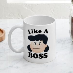 CafePress Peanuts Emoji Like A Boss Ceramic Coffee Mug, Tea Cup 11 oz