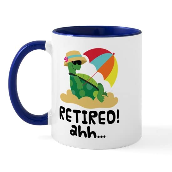 CafePress Retired Turtle Retirement Gift Mug Ceramic Coffee Mug, Tea Cup 11 oz