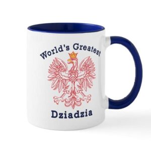 cafepress world’s greatest dziadzia red eagle mug ceramic coffee mug, tea cup 11 oz