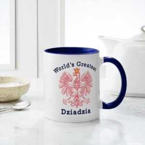 CafePress World's Greatest Dziadzia Red Eagle Mug Ceramic Coffee Mug, Tea Cup 11 oz