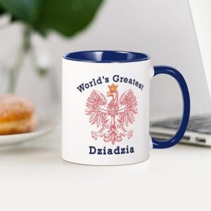 CafePress World's Greatest Dziadzia Red Eagle Mug Ceramic Coffee Mug, Tea Cup 11 oz