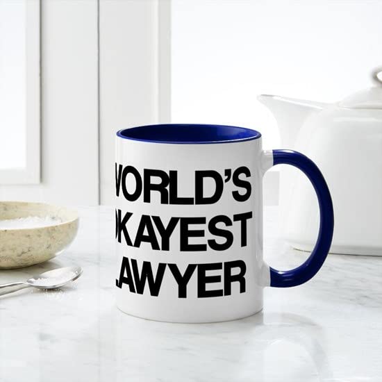 CafePress World's Okayest Lawyer Mug Ceramic Coffee Mug, Tea Cup 11 oz