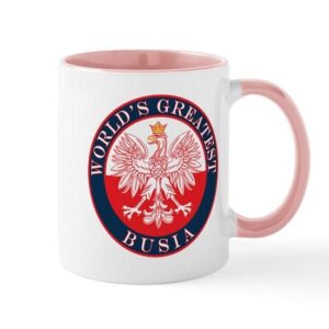 cafepress round world’s greatest busia mug ceramic coffee mug, tea cup 11 oz