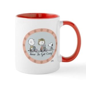 cafepress peanuts cozy mug ceramic coffee mug, tea cup 11 oz