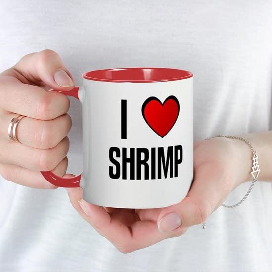 CafePress I LOVE SHRIMP Mug Ceramic Coffee Mug, Tea Cup 11 oz