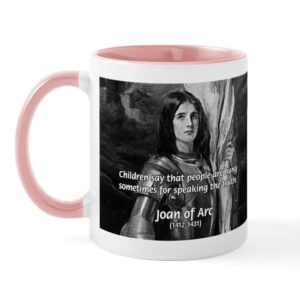 cafepress heroine/saint joan of arc mug ceramic coffee mug, tea cup 11 oz