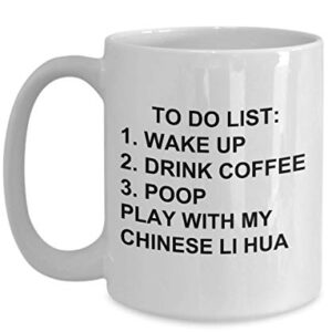 Chinese Li Hua Owner Mug Dog Lovers To Do List Funny Coffee Mug Tea Cup Gag Mug for Men Women