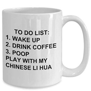 Chinese Li Hua Owner Mug Dog Lovers To Do List Funny Coffee Mug Tea Cup Gag Mug for Men Women