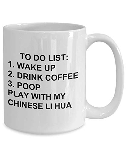 Chinese Li Hua Owner Mug Dog Lovers To Do List Funny Coffee Mug Tea Cup Gag Mug for Men Women