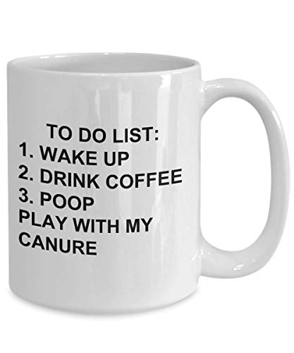 Canure Mug for Animal Lovers To Do List Funny Coffee Mug Tea Cup Gag Mug for Men Women