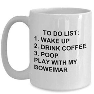 Boweimar Owner Mug Dog Lovers To Do List Funny Coffee Mug Tea Cup Gag Mug for Men Women