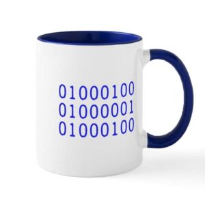 cafepress dad in binary code mug ceramic coffee mug, tea cup 11 oz