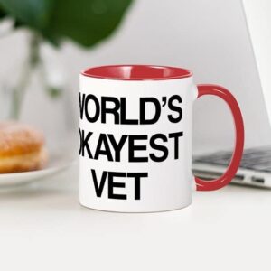 CafePress World's Okayest Vet Mug Ceramic Coffee Mug, Tea Cup 11 oz