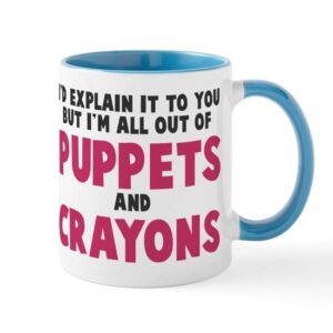 cafepress out of puppets and crayons mug ceramic coffee mug, tea cup 11 oz