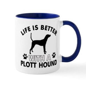 cafepress life is better with plott hound mug ceramic coffee mug, tea cup 11 oz