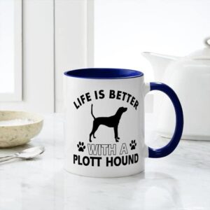 CafePress Life Is Better With Plott Hound Mug Ceramic Coffee Mug, Tea Cup 11 oz