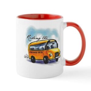 cafepress riding the struggle bus mug ceramic coffee mug, tea cup 11 oz