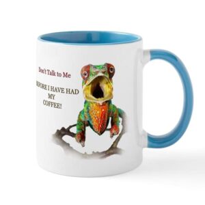 cafepress angry chameleon coffee mugs ceramic coffee mug, tea cup 11 oz