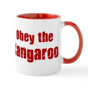 cafepress obey the kangaroo mug ceramic coffee mug, tea cup 11 oz