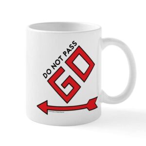 cafepress monopoly do not pass go ceramic coffee mug, tea cup 11 oz