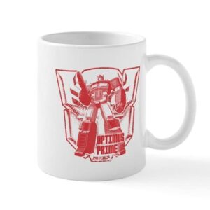 cafepress optimus prime red ceramic coffee mug, tea cup 11 oz