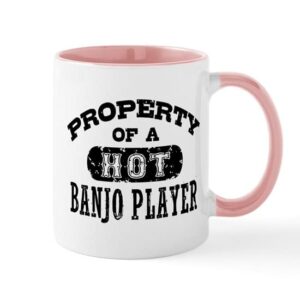 cafepress property of a hot banjo player mug ceramic coffee mug, tea cup 11 oz