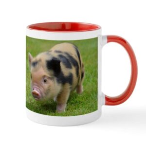 cafepress little spotty micro pig small mug ceramic coffee mug, tea cup 11 oz