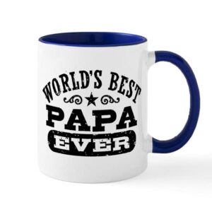 cafepress world’s best papa ever mug ceramic coffee mug, tea cup 11 oz