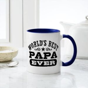 CafePress World's Best Papa Ever Mug Ceramic Coffee Mug, Tea Cup 11 oz