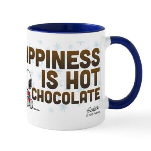 cafepress peanuts hot chocolate mugs ceramic coffee mug, tea cup 11 oz