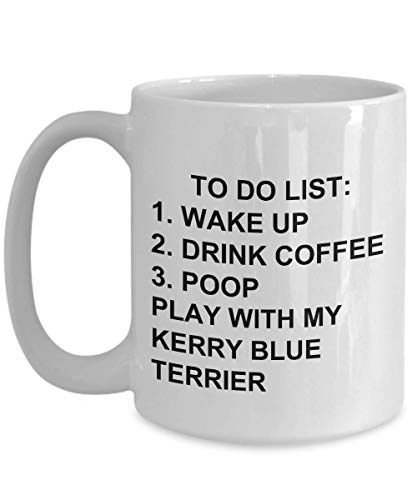 Kerry Blue Terrier Owner Mug Dog Lovers To Do List Funny Coffee Mug Tea Cup Gag Mug for Men Women