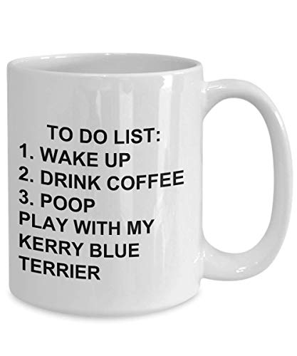 Kerry Blue Terrier Owner Mug Dog Lovers To Do List Funny Coffee Mug Tea Cup Gag Mug for Men Women