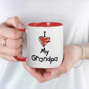 CafePress I Love My Grandpa Mug Ceramic Coffee Mug, Tea Cup 11 oz